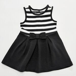 Janie and Jack Dress 18-24 Months Black White Stripe Audrey Hepburn Halloween